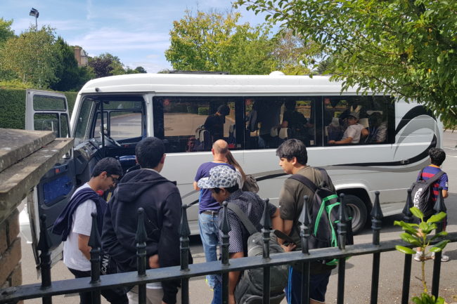 Private bus to take students on tours and activities.